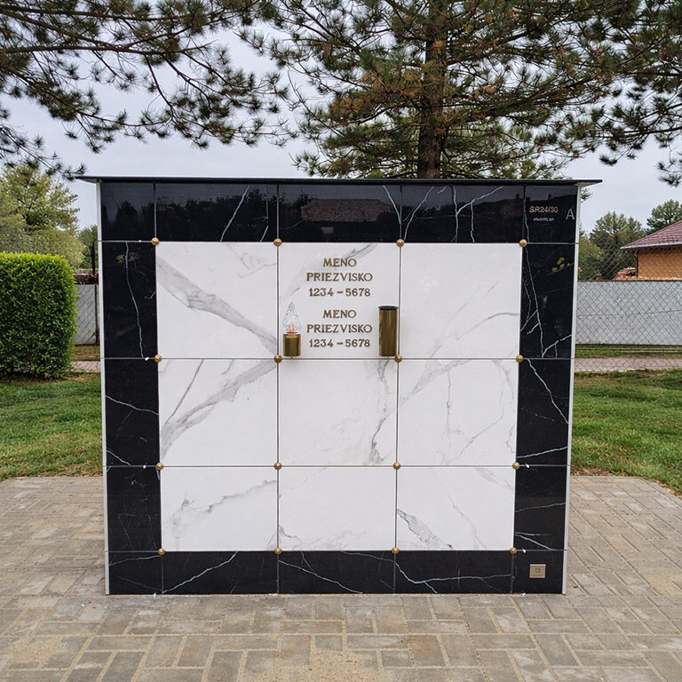 Novovybudované kolumbárium v obci Horná Ves s moderným dizajnom