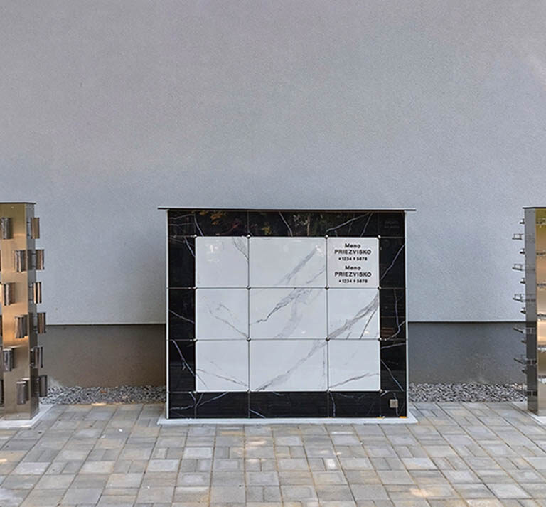 Novovybudované kolumbárium v obci Mostová